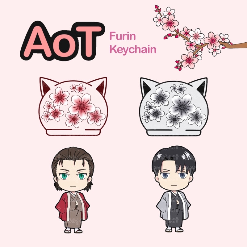 Attack on Titan (AoT) Furin Keychain | Gantungan Kunci Anime Manga