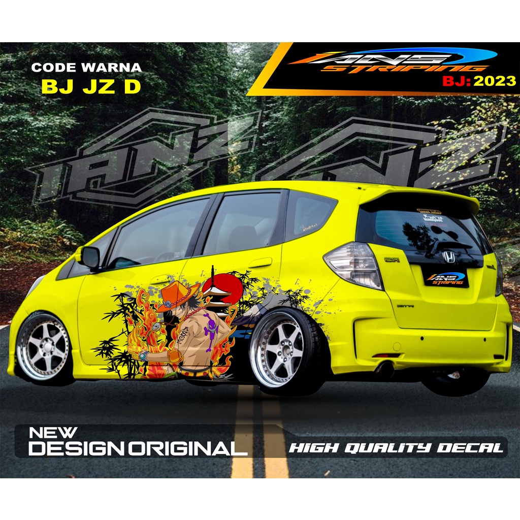 STIKER DECAL MOBIL HONDA JAZZ BRIO AGYA AYLA / VARIASI STICKER BODY SAMPING MOBIL BRIO MOBIL JAZZ / STIKER MOBIL