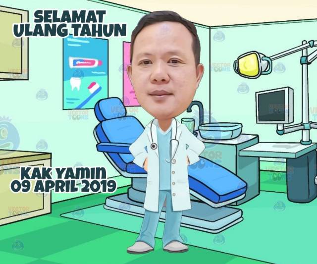 Karikatur Murah Karikatur Profesi Karikatur Dokter Karikatur Profesi Free Tema Shopee Indonesia