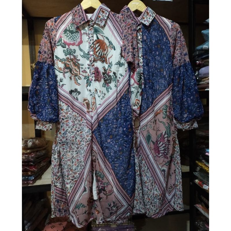 Kemeja Tunik Atasan Cerruty Luna Maya Busui SML (Uptofemale Uptofemalefashion)