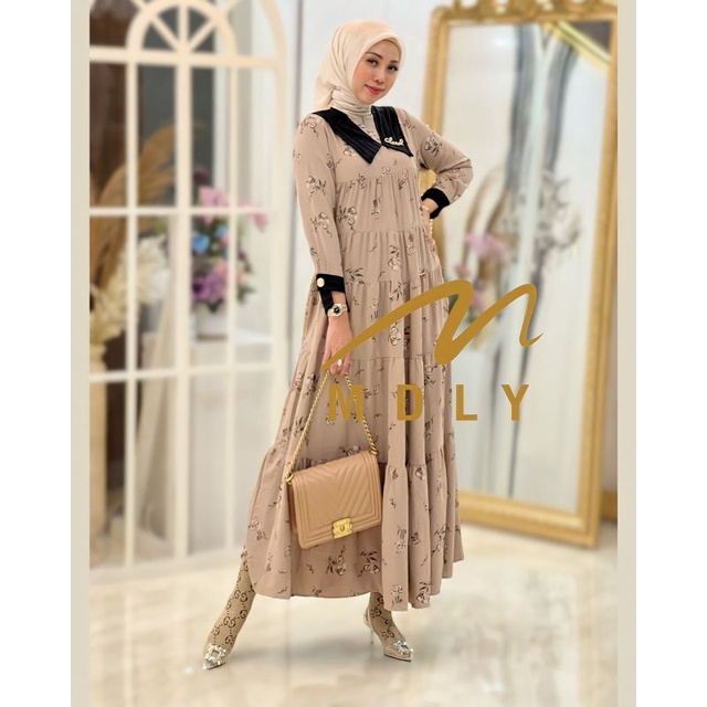 Gamis Dress Wanita Terbaru FLeura Midi Dress by Mdly 3214