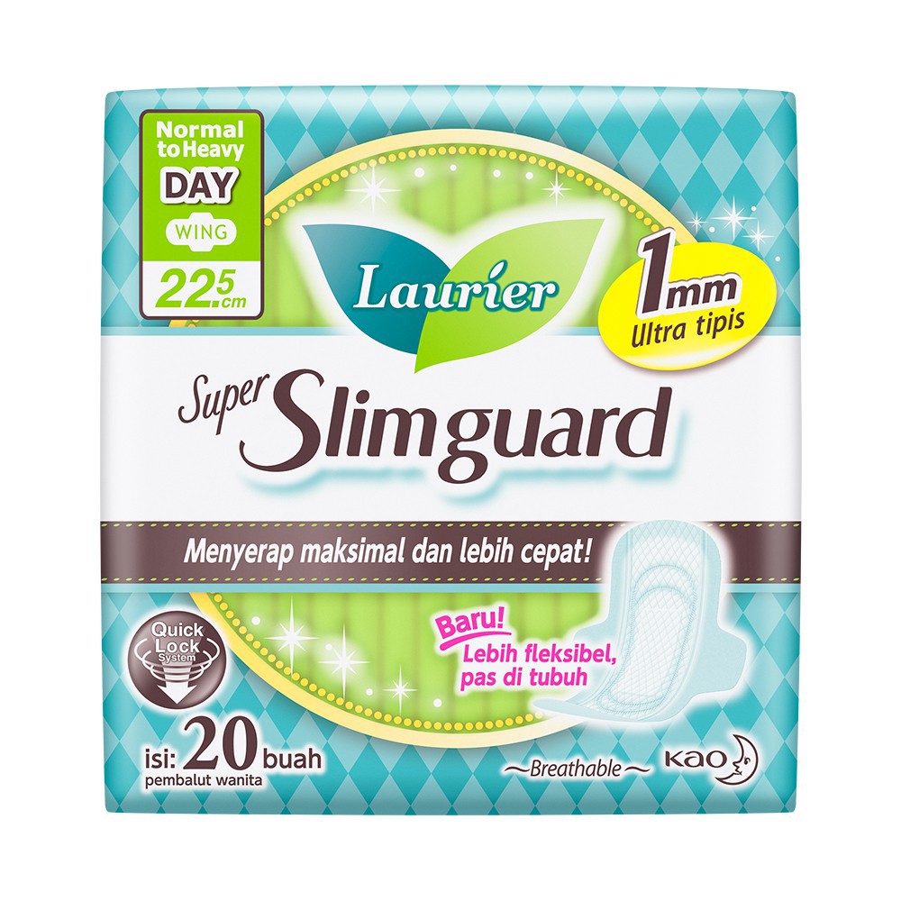 LAURIER Super Slimguard Day Serap Maksimal ORIGINAL / Pembalut Wanita Softex by LIONA BABY MART
