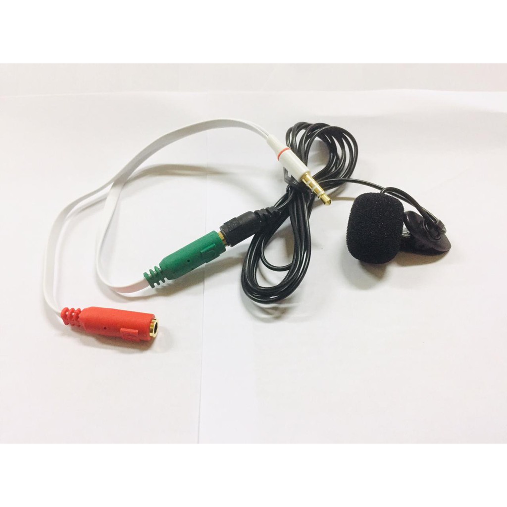 Audio Mini Mic Microphone &amp; Spliter Audio 3.5mm Ke Headphone