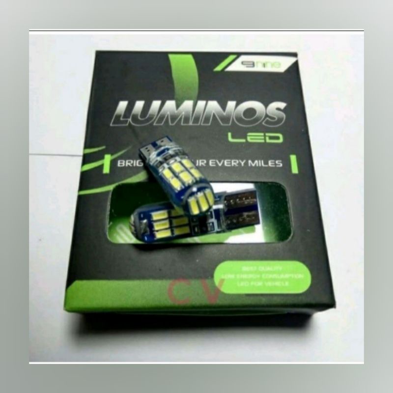 Lampu Led Senja Sen T10 Luminos 3014 no flash sepeda motor dan mobil