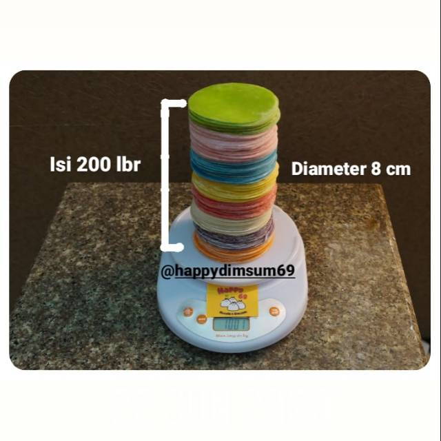 

Kulit Dimsum Pelangi Mix 8 Warna