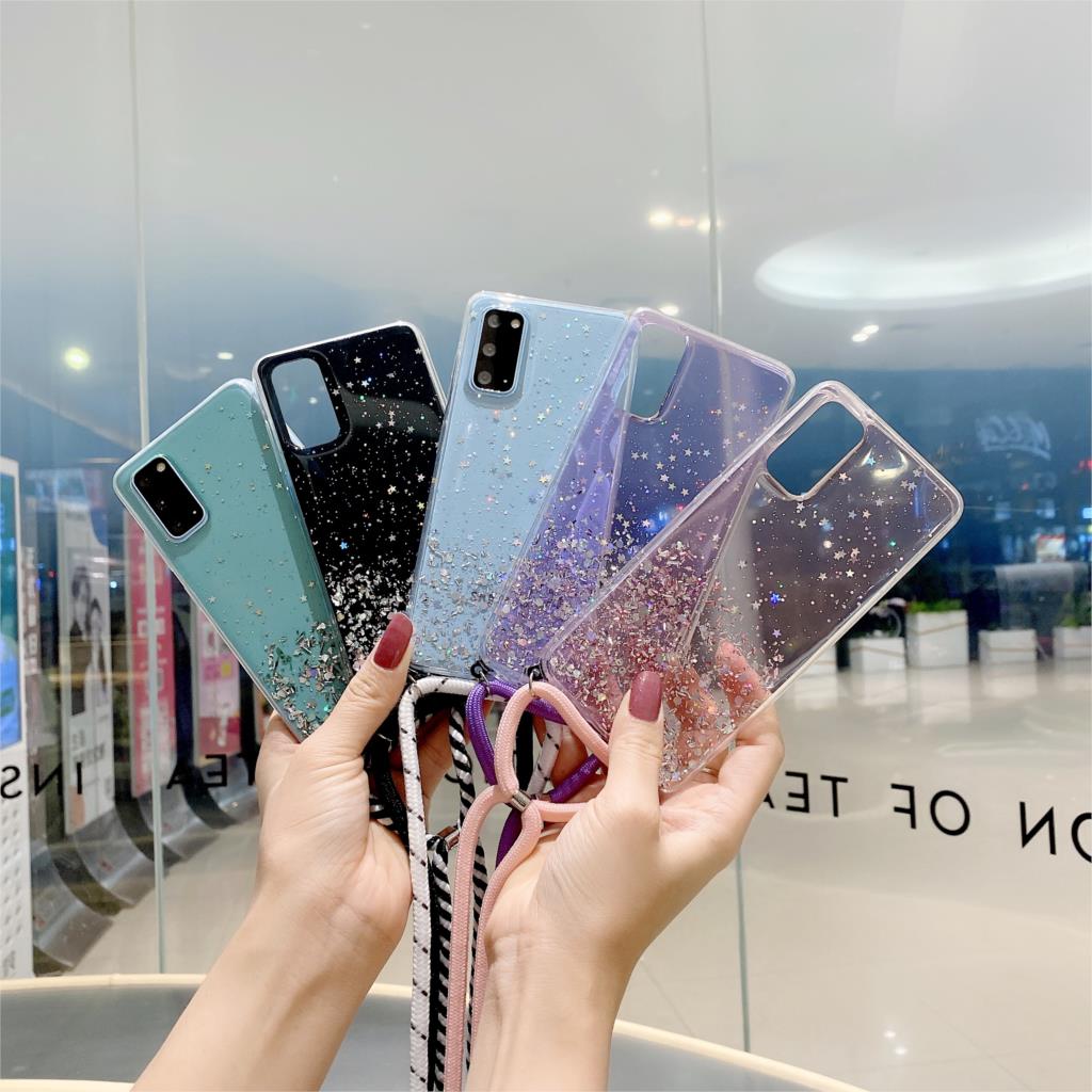 Casing OPPO A15 R17 Pro 4 3 Pro A53 A91 F15  OPPO K3 Cover Kalung Lanyard Case Untuk OPPO Reno 4 OPPO F7