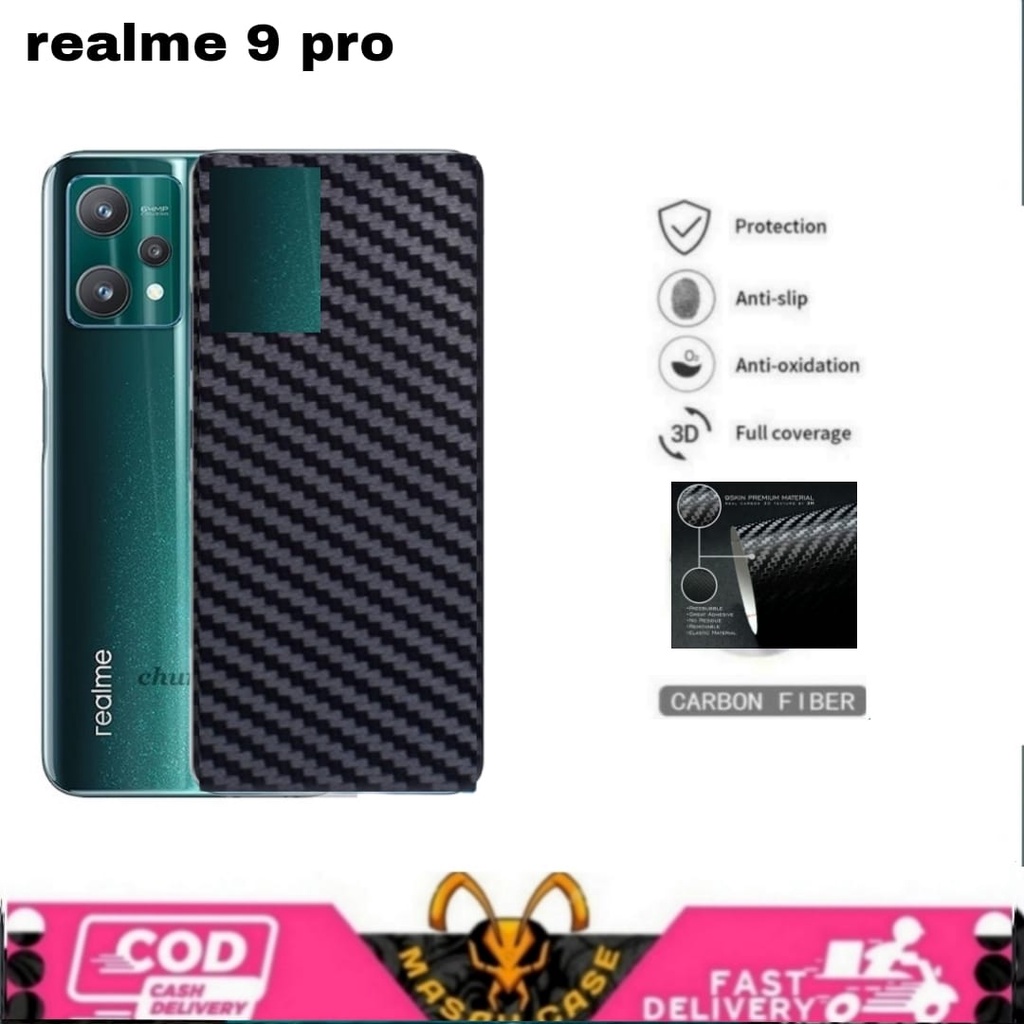 GARSKIN CARBON BLACK REALME 9 PRO 9 PRO PLUS 9 4G 9 5G 9I 8I 85G 8 8 PRO 7I 7 7 PRO  5 5I 5S  6I 5 P