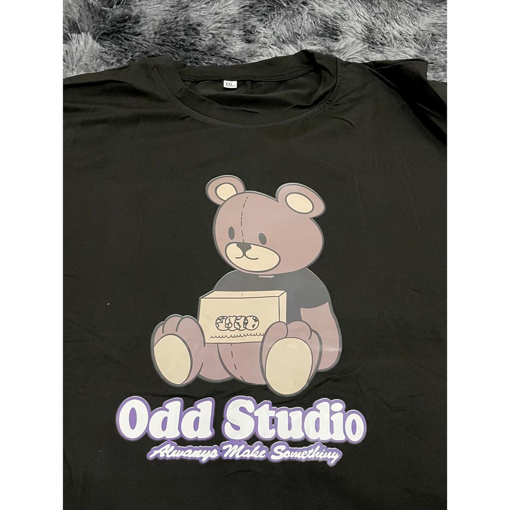 Kaos Oversize / Oversize Tee Wanita Motif Odd Bear - 100% Import