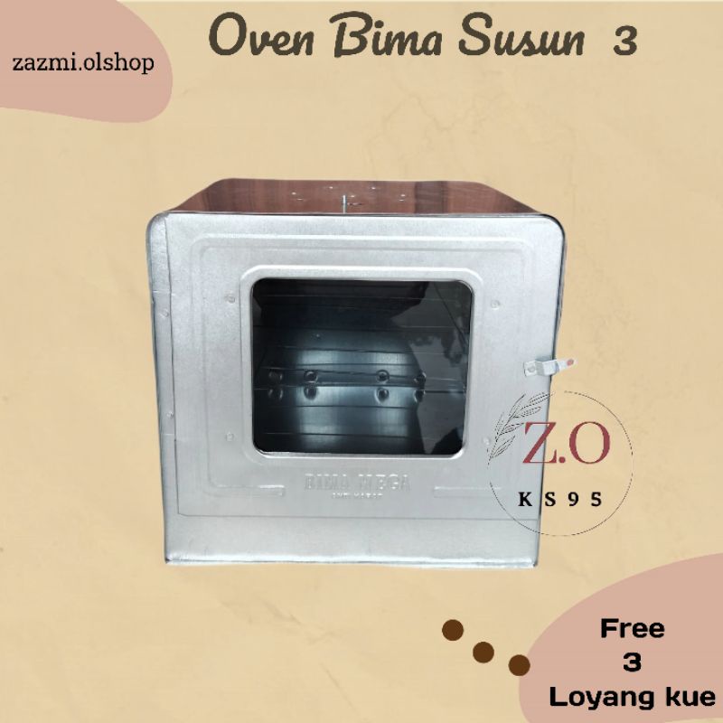 Oven Bima Tangkring Susun 3 ( Free loyang)