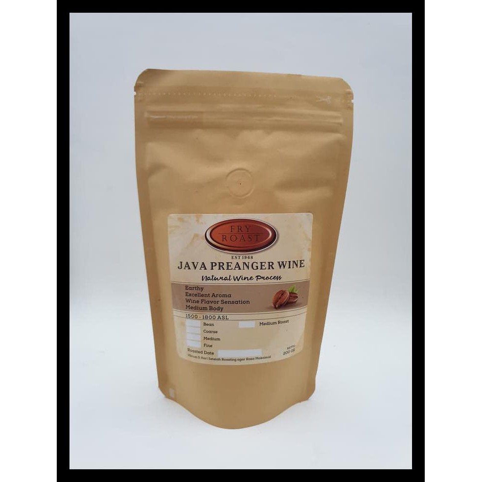 

Kopi Arabica Java Preanger Natural Wine Process 200 Gr Biji Dan Bubuk - Biji Produk Terbatas