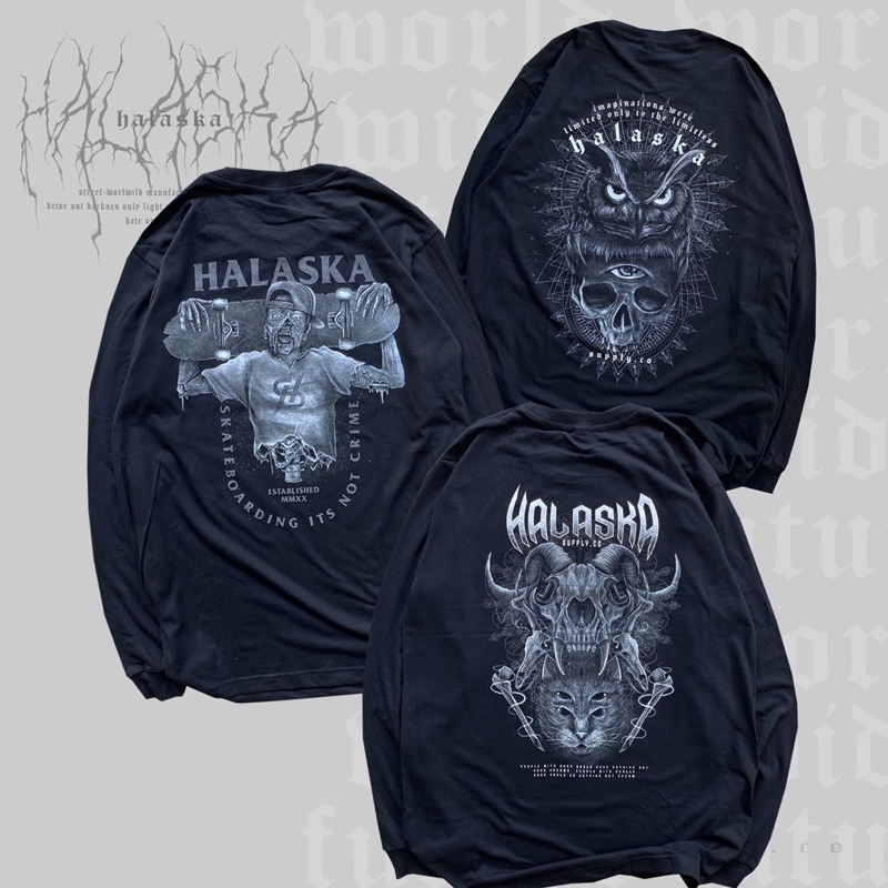 KAOS LENGAN PANJANG SABLON HALASKA