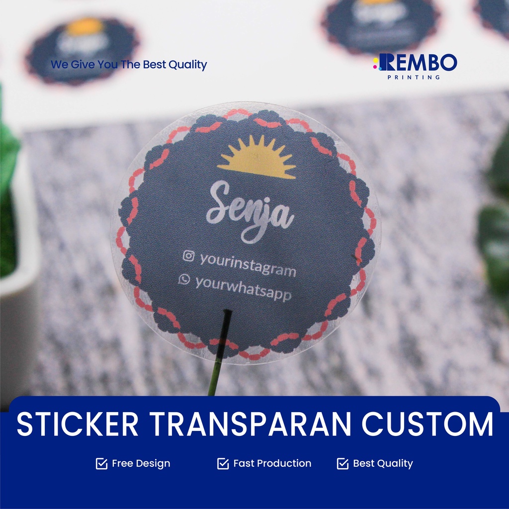 

Sticker Label Transparan A3+ *ANTI AIR* Cetak Stiker Botol Minuman Produk Makanan Kemasan Vinyl