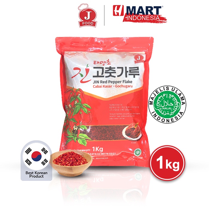 

JIN Red Pepper Flake - Cabai Kasar Korea - Gochugaru 1kg