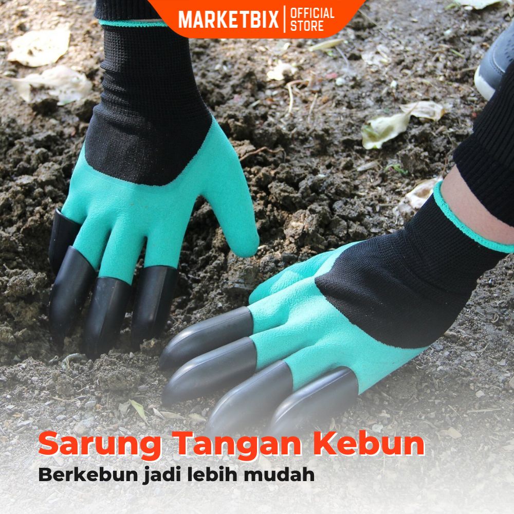 MARKETBIX Garden Genie Gloves Sarung Tangan Kebun Sarung Tangan Cakar peralatan untuk Berkebun