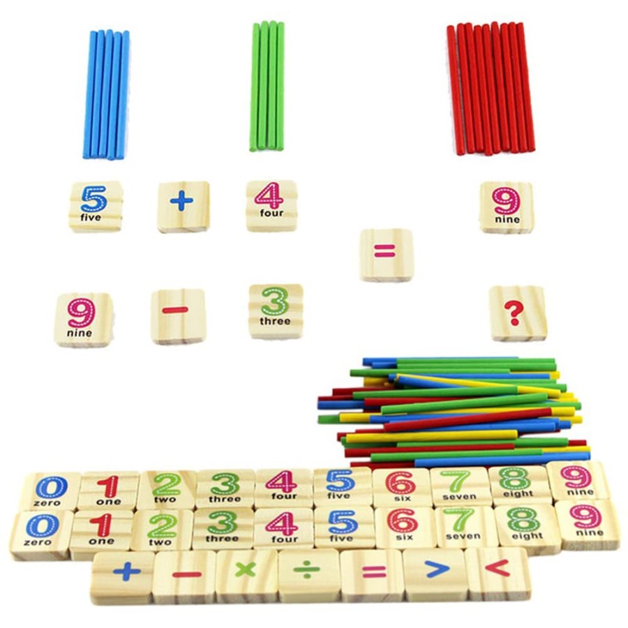 Wooden Numbers and Sticks