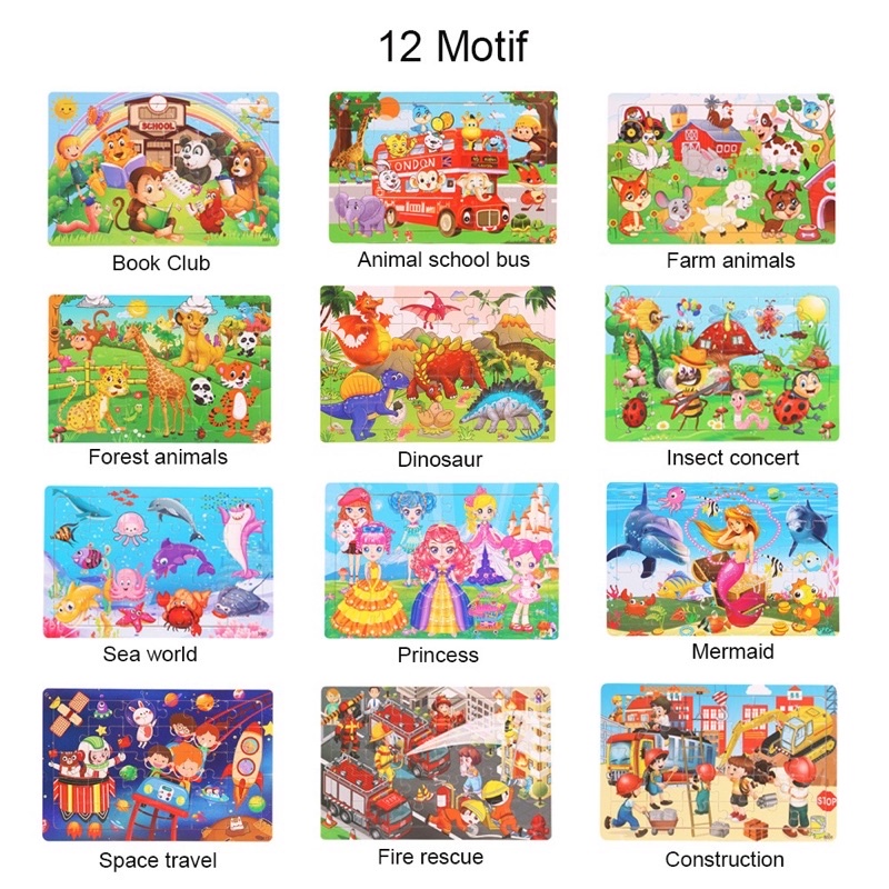 Mainan Anak Puzzle Kayu Number / Abjad - Mainan Edukasi Anak - Wooden Toys