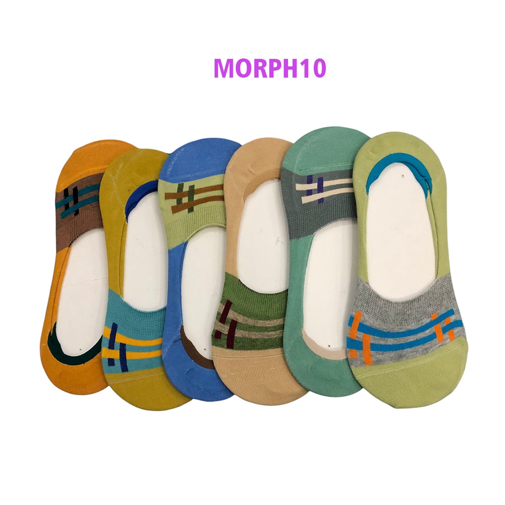 Kaos Kaki Pendek Wanita Invisible Korea Style Hidden 1Pasang (Bahan Katun)(Campur)-5
