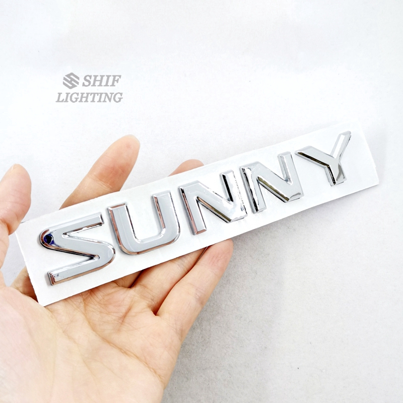 1pc Stiker Emblem Logo SUNNY Bahan ABS Krom Untuk Bagasi Belakang Mobil NISSAN