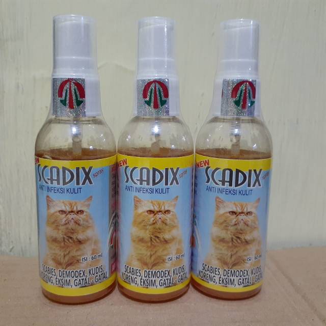 SCADIX Obat Scabies/Gudik Spray Untuk Kucing, Kelinci, Guinea Pig, Anjing dan Hewan Peliharaan