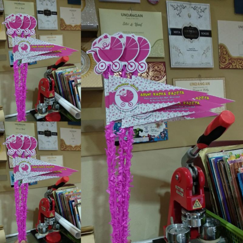 Bendera Aqiqah Segitiga Karakter