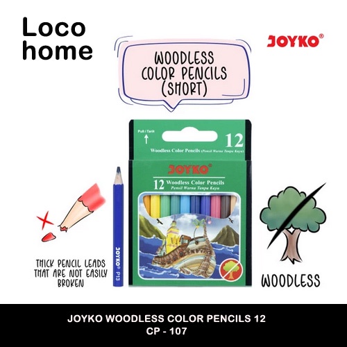 

PENSIL WARNA JOYKO / WOODLESS COLOR PENCILS