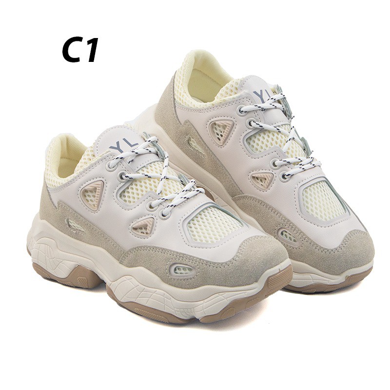 CUCI GUDANG!! Sepatu Sneakers Wanita untuk olahraga warna Putih Pink Sepatu running cewek Import Murah SP-005-7