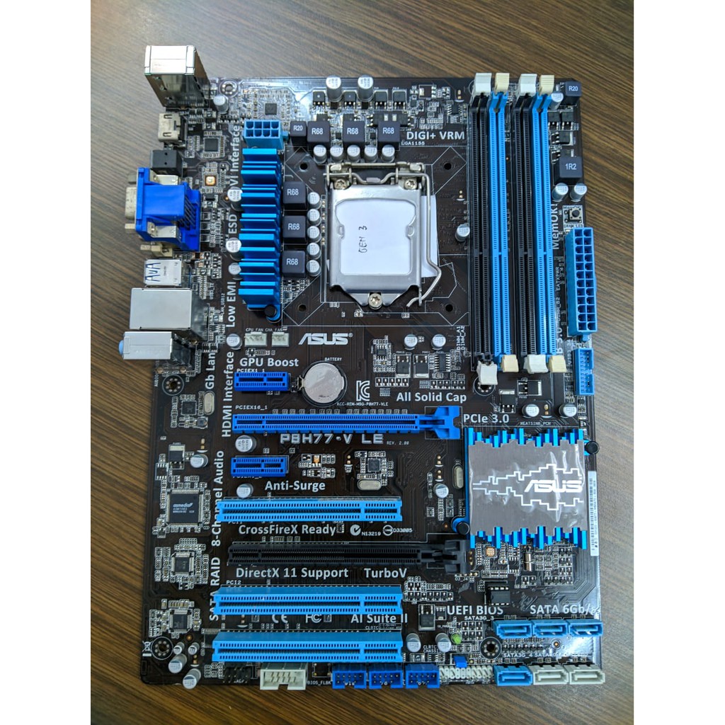 Motherboard Intel H77 Asus Soket 1155 4 Slot Ram Vga On Board