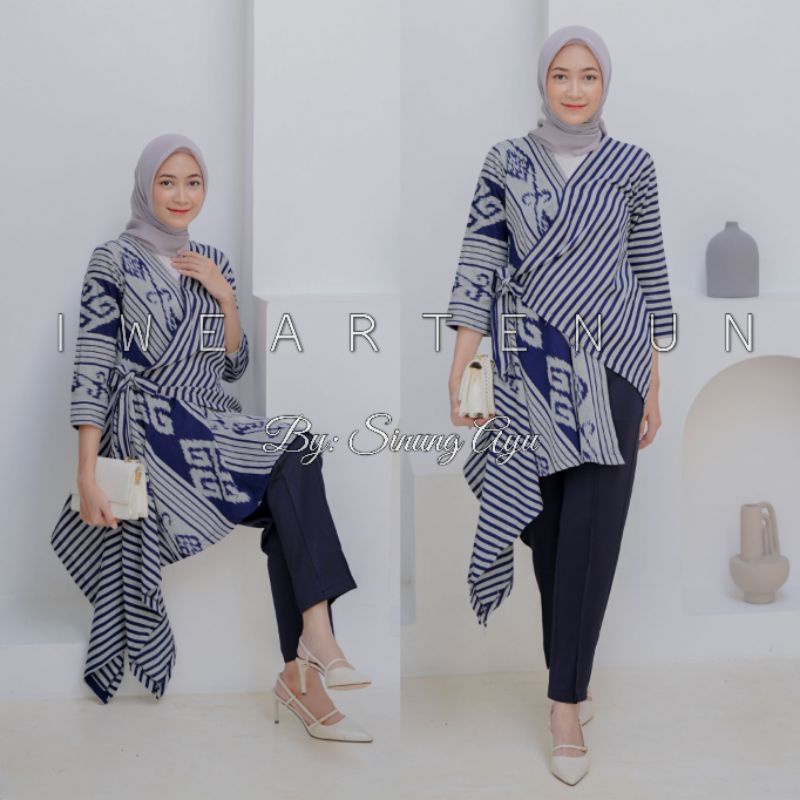 KIMONO TENUN IKAT LURIK SILVER