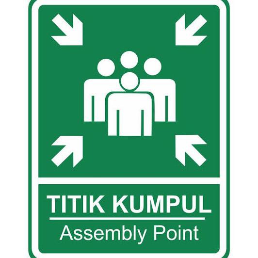 

✨BISA COD✨ Rambu K3 Titik Kumpul. Sign Assembly Point. 30x40cm