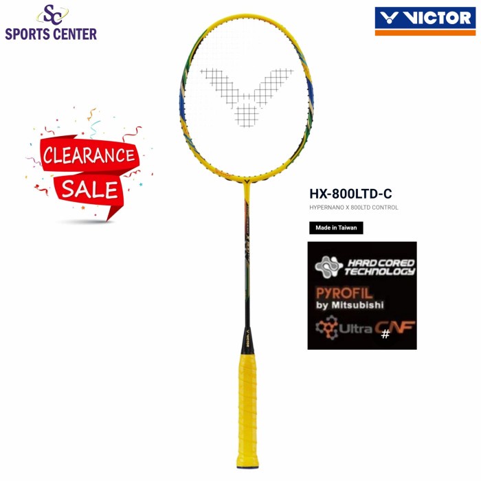 CLEAR SALE Raket Badminton Victor Hypernano X 800 Ltd C / Control
