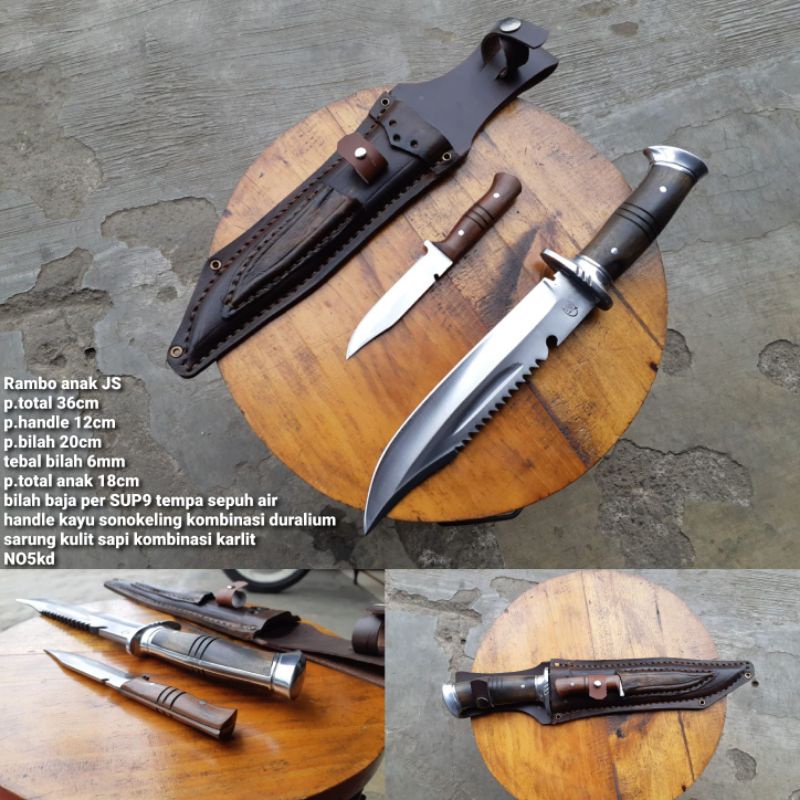 (survival kit)hunting knife Rambo anak js