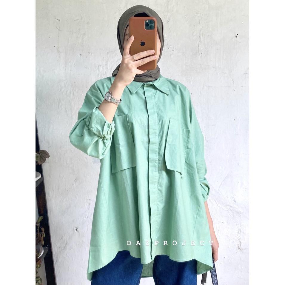 WOW-Seena Kemeja Poplin Oversize Wanita