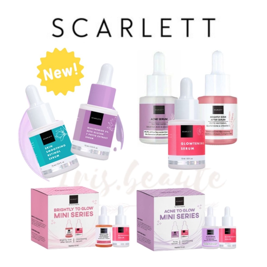 SCARLETT WHITENING Acne Serum / Brightly Ever After Serum / Glowtening Serum Wajah