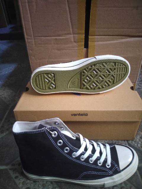 VENTELA BTS 70`S HIGH BLACK NATURAL DAN BLACK WHITE GLOSSY-4