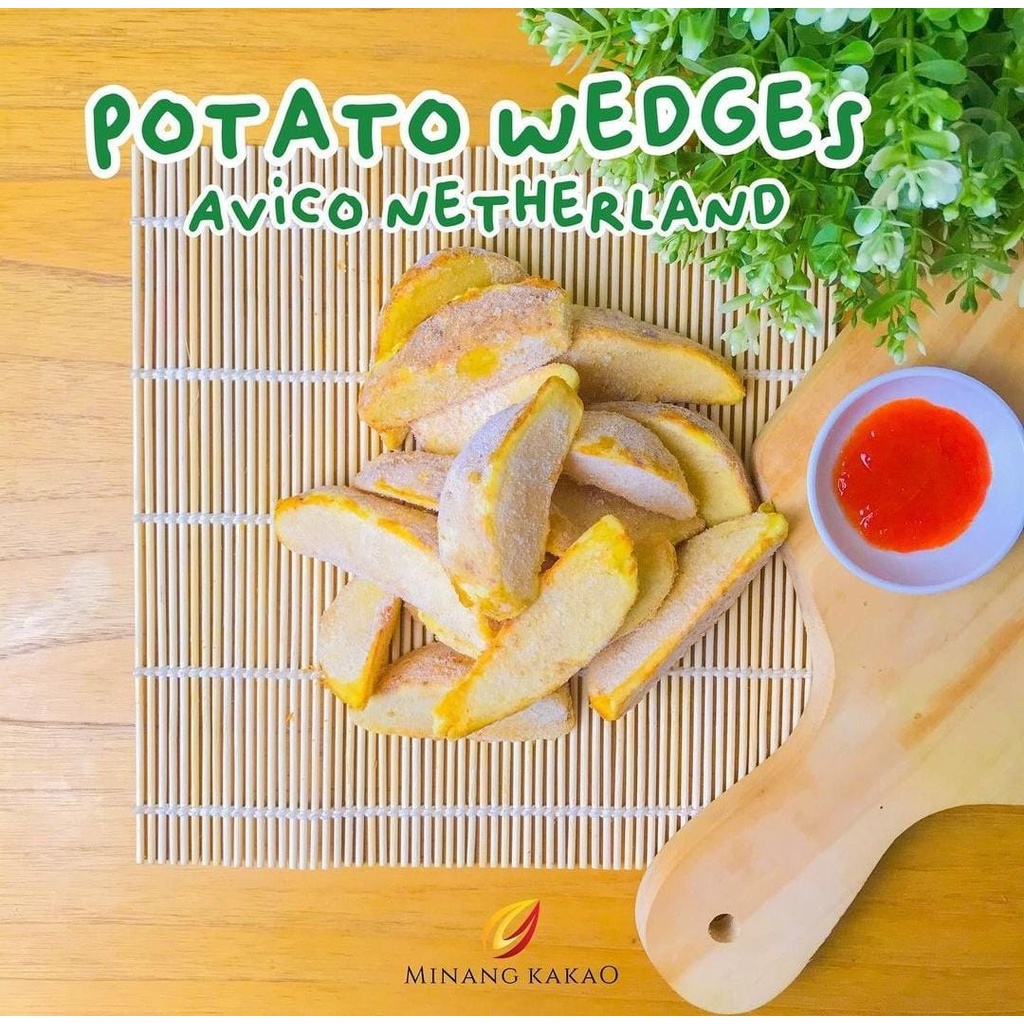 

Kentang Goreng/Potato Mega Wedges/Frenchfries Aviko/Frozen Food Premium - 1Kg