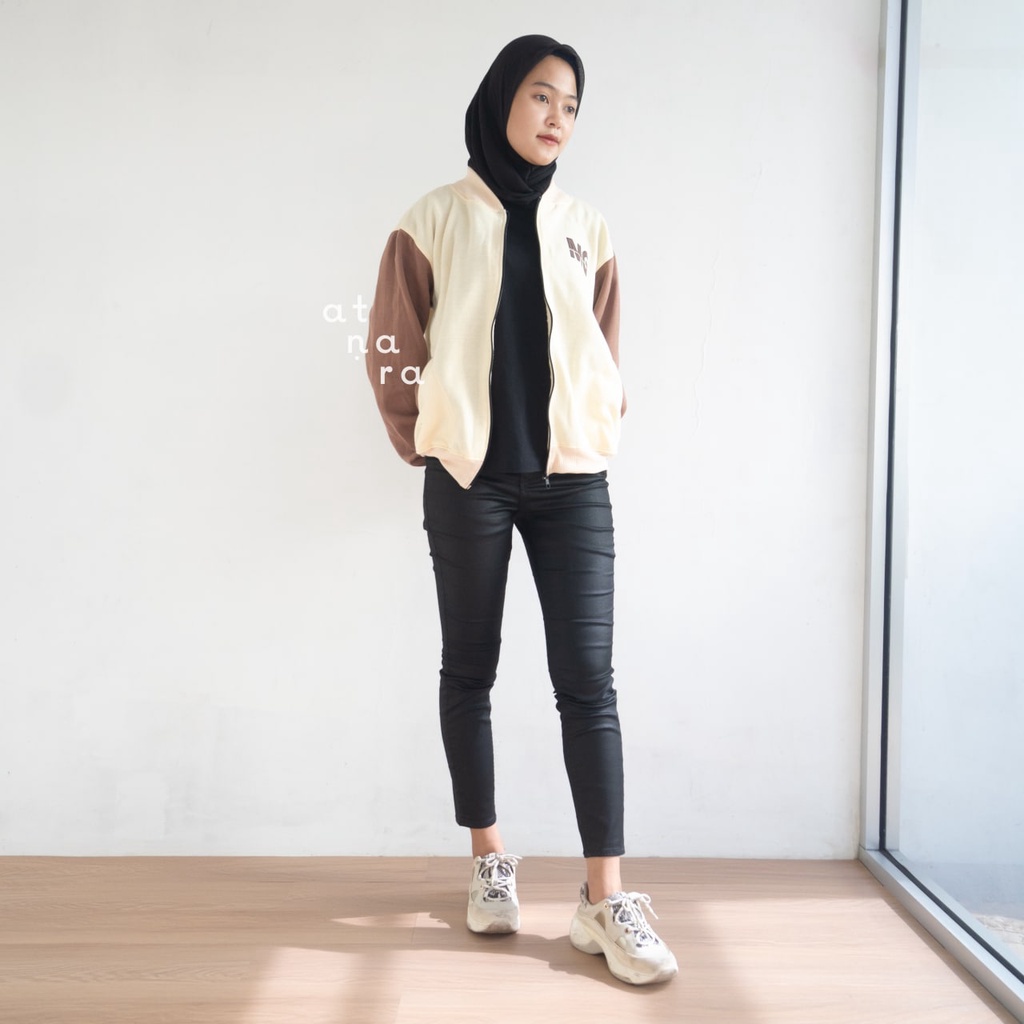 Nara Grosir - MG Baseball Jaket l Jaket Varsity Wanita