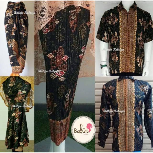 Couple Rok plisket mega mendung/ Rok lilit / Kemeja batik / Kebaya murah