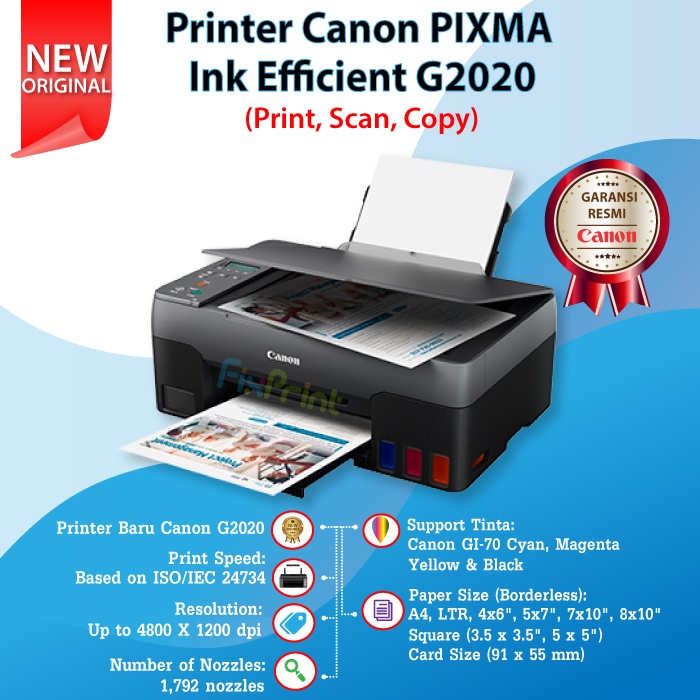 Printer Canon G2020 G-2020 G 2020 Printer Multifungsi Print Scan Copy