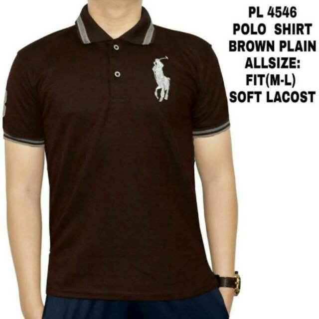 Kaos Kerah Polo Shirt Polos Pria KAOS KERAH POLO LACOST HITAM POLOS POLOSAN