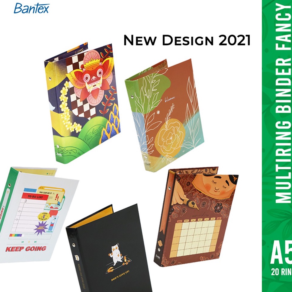 

Bantex Binder A5 20 Ring Motif Fancy