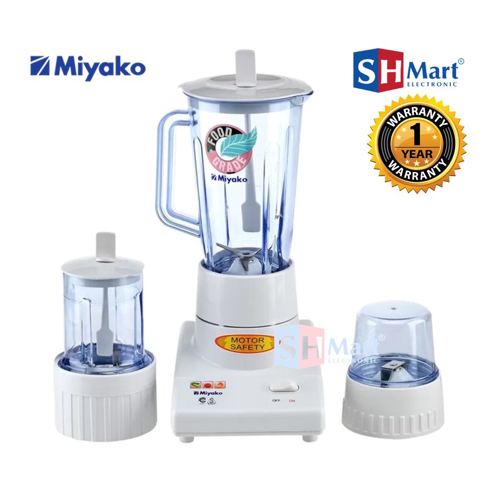 MIYAKO BLENDER PLASTIK 3 IN 1 KAPASITAS 1 LITER BL-102PL / BL102PL GARANSI RESMI