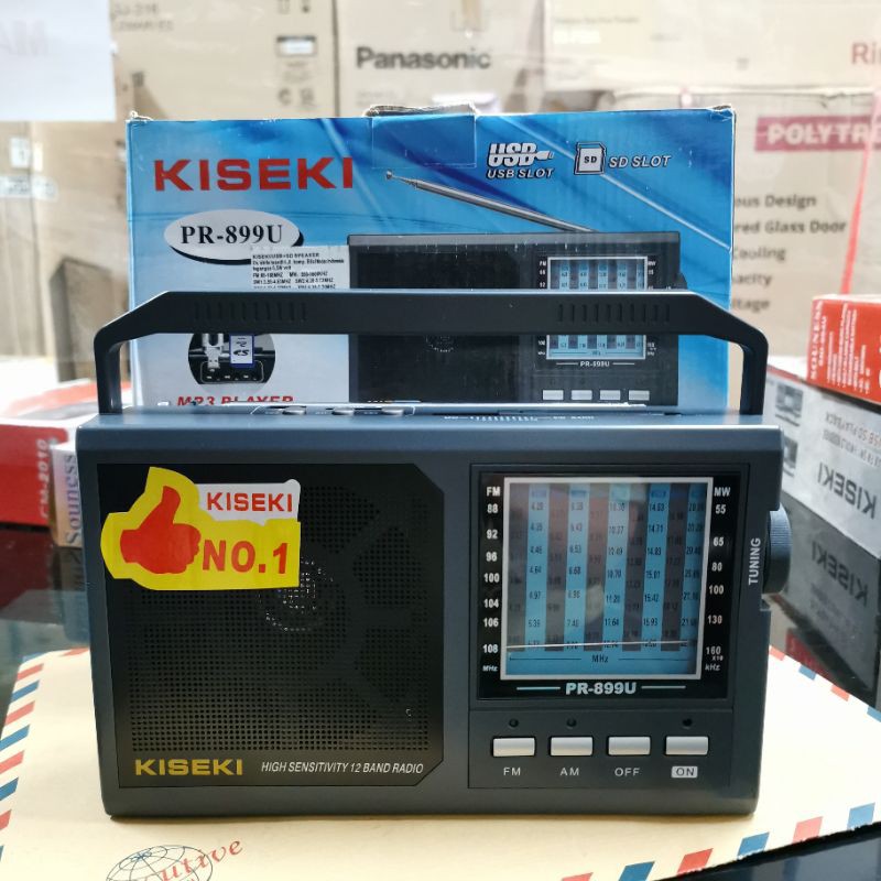 VINTAGE RADIO JADUL KISEKI PR 899U USB SLOT SD CARD 12 BAND FM MW SW 1-10 AC DC PORTABLE SPEAKER MP3