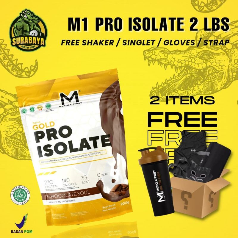 Jual Muscle First M1 Pro Isolate 2 Lbs BPOM Halal MUI Susu Fitness Whey ...