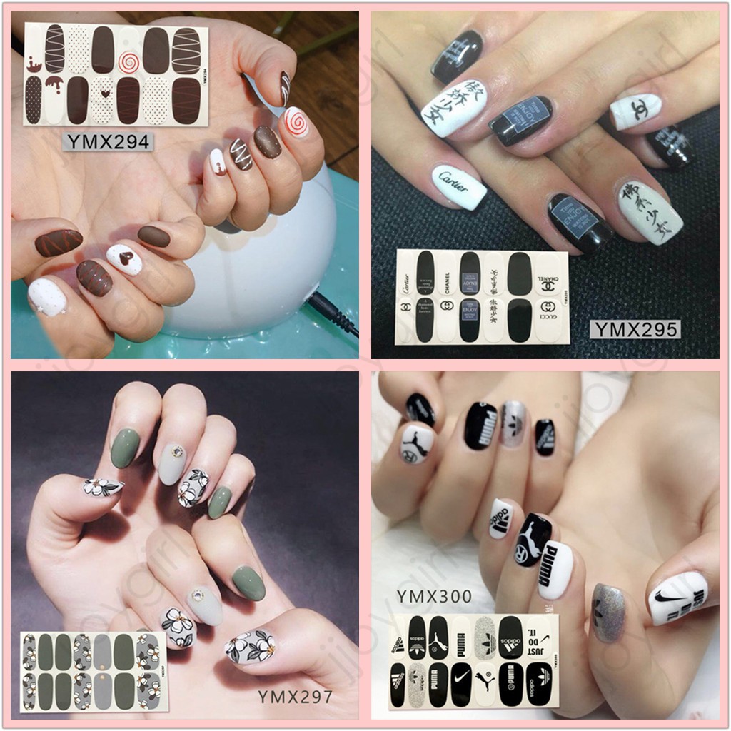 &lt;Jjoygirl&gt;YMX Nail sticker motif / sticker kuku / stiker kuku / nail stiker glitter / stripes design