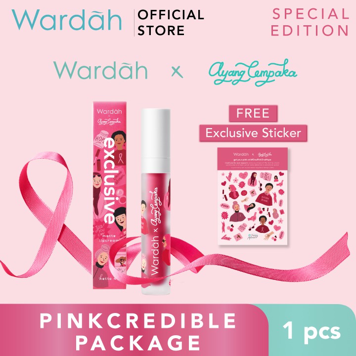 Wardah X Ayang Cempaka - Pinkcredible + Free Sticker