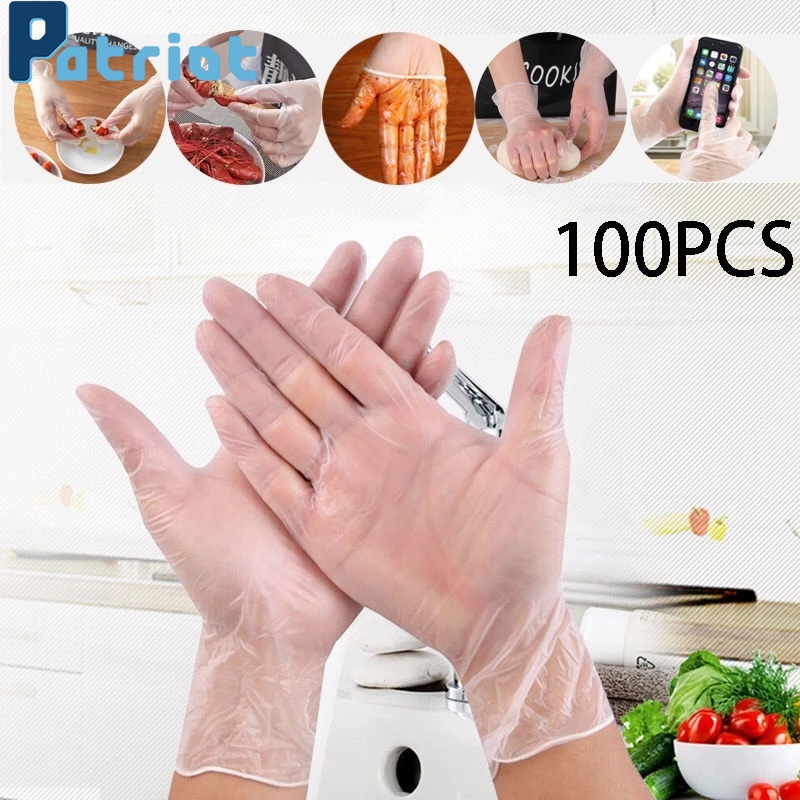 [ 100pcs Disposable Water-Proof Oil-proof TPE Gloves for Kitchen restaurant Food Handling Lab Work ]