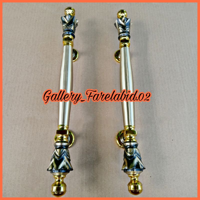 Handle Pintu Rumah Pull Kuningan 46 Cm Gagang Pintu Rumah Brass Antik Pegangan Pintu Joglo Kuno Tari