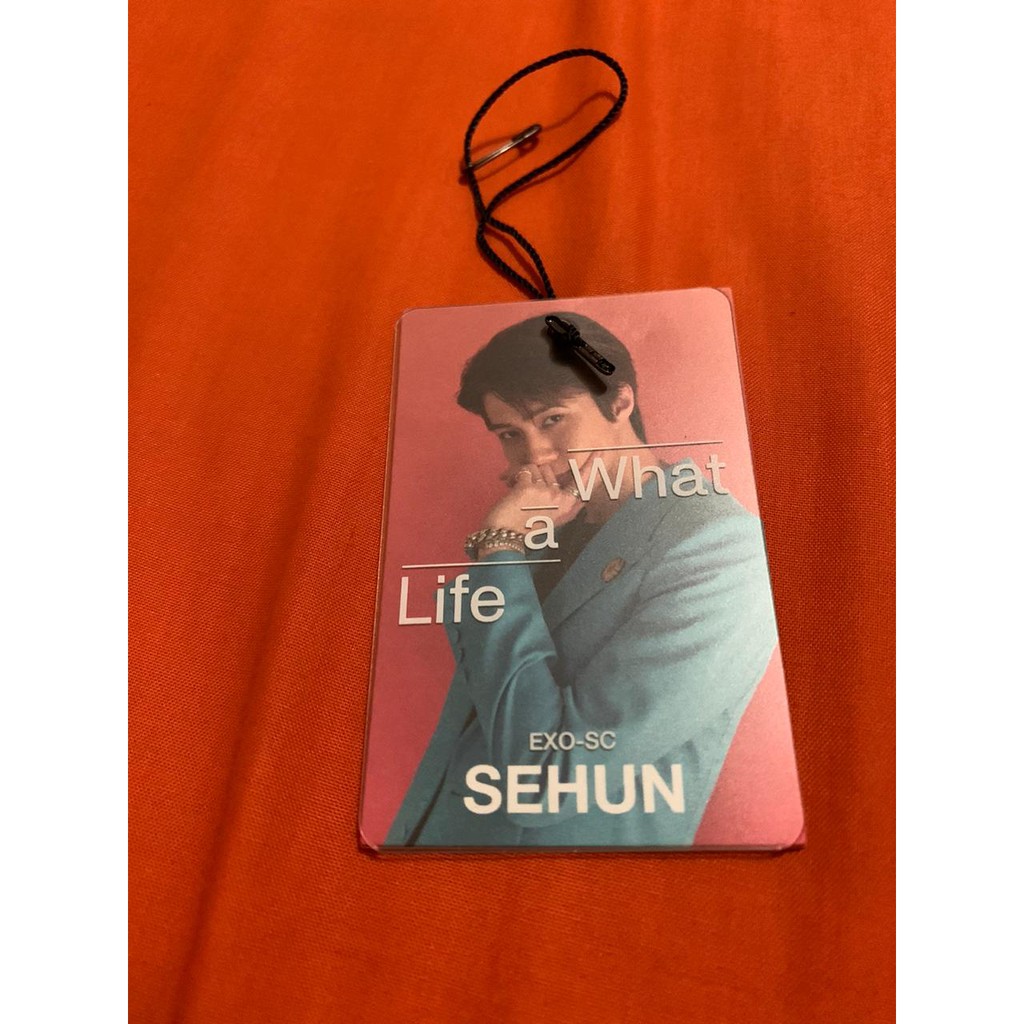 SALE READY STOCK UNSEALED OFFICIAL ALBUM EXO SC WHAT A LIFE Photocard PC & photo tag Sehun