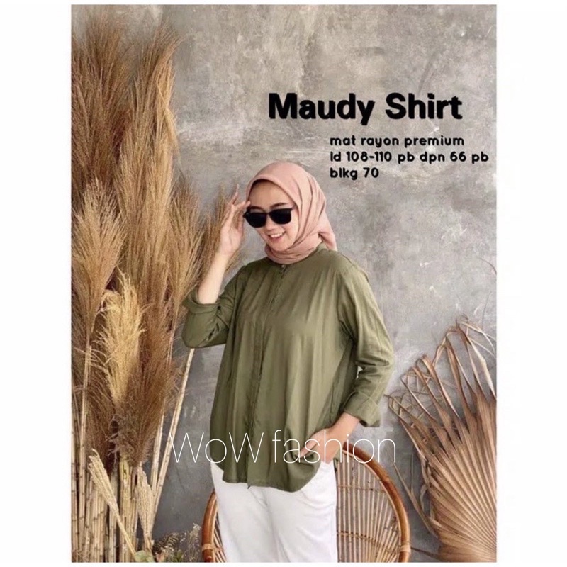MAUDY SHIRT BLOUSE WANITA RAYON PREMIUM-2