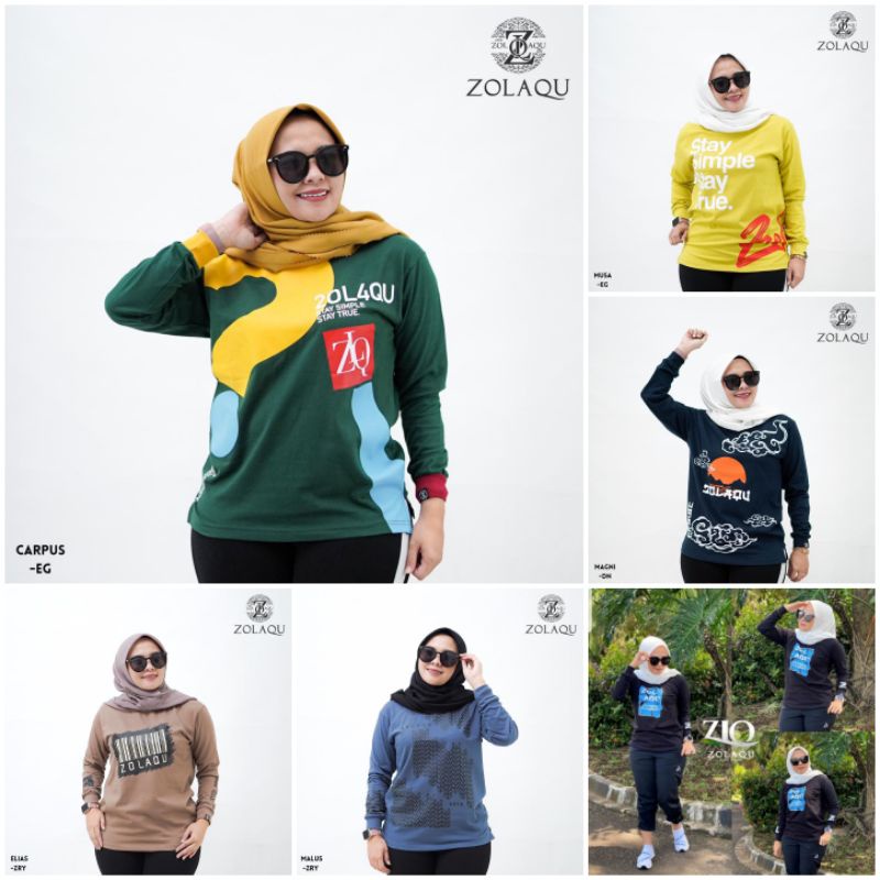KAOS ZOLAQU SIZE M.L.XL 100% ORIGINAL TERBARU  HITAM, NAVY, HIJAU BOTOL, KUNING LEMON,BIRU ABU,MOCCA